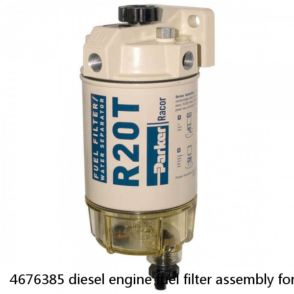 4676385 diesel engine fuel filter assembly for 4HK1 J05E excavator