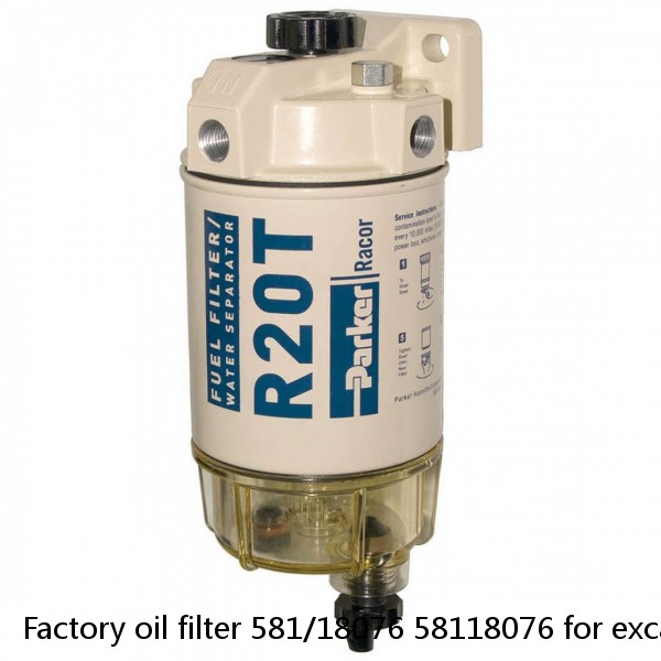 Factory oil filter 581/18076 58118076 for excavator #1 small image